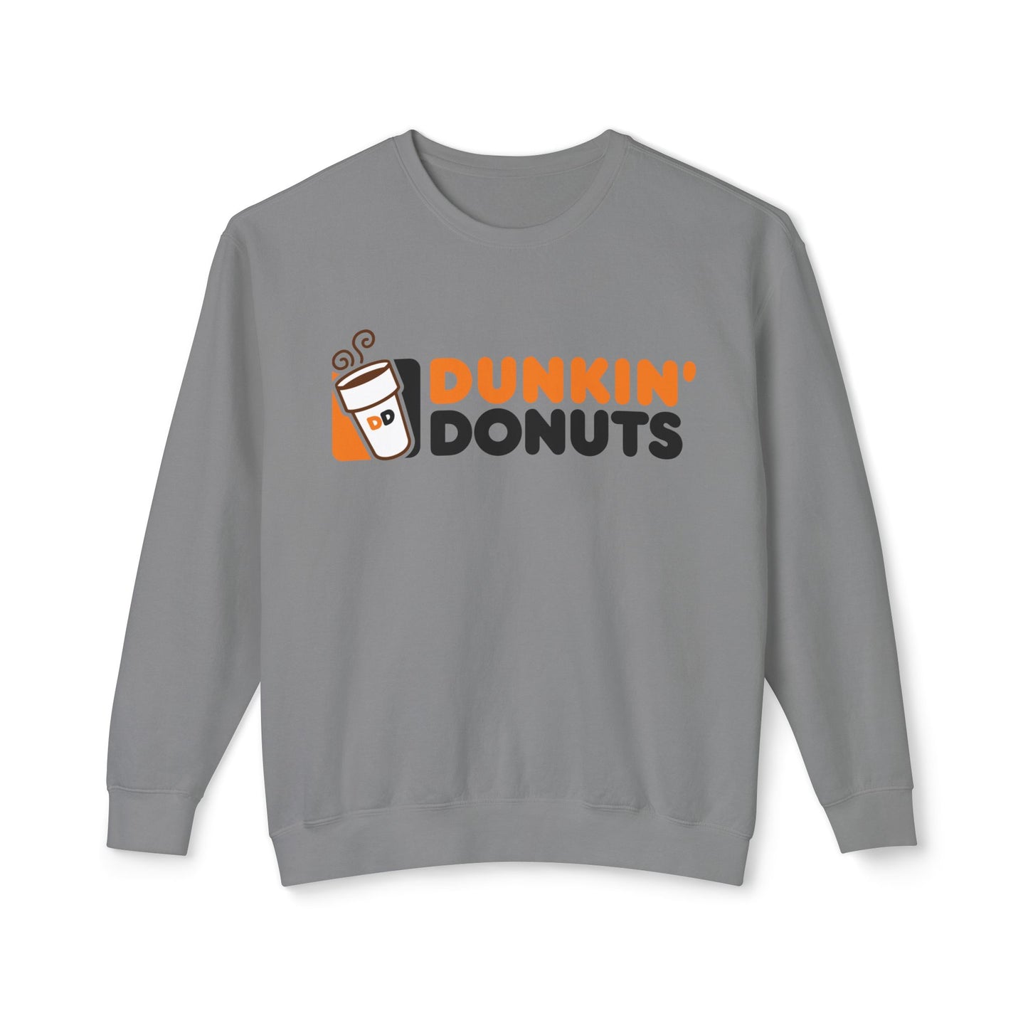 Dunkin Donuts Graphic Retro Logo Coffee Lover Lightweight Crewneck Sweatshirt