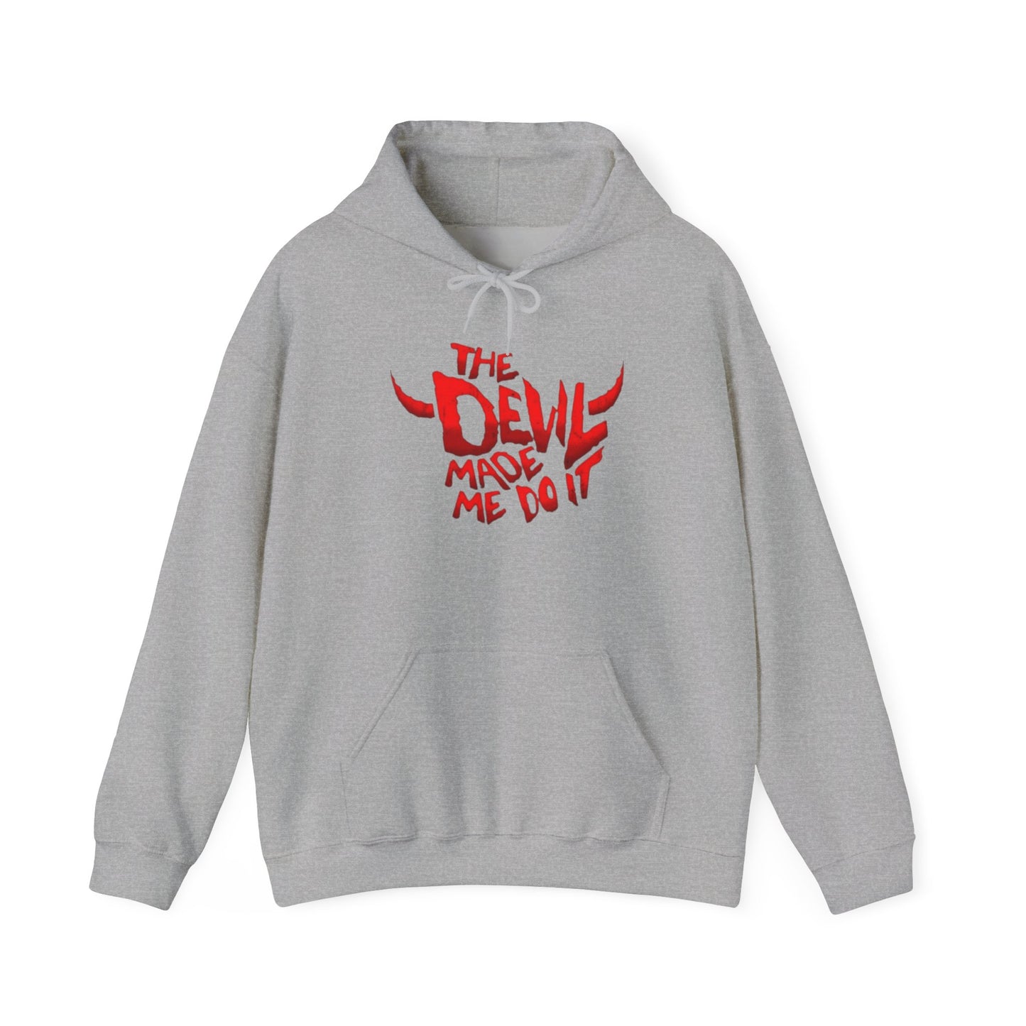 The Devil Made Me Do It Graphic Hoodie Unisex Heavy Blend™ Hooded Sweatshirt