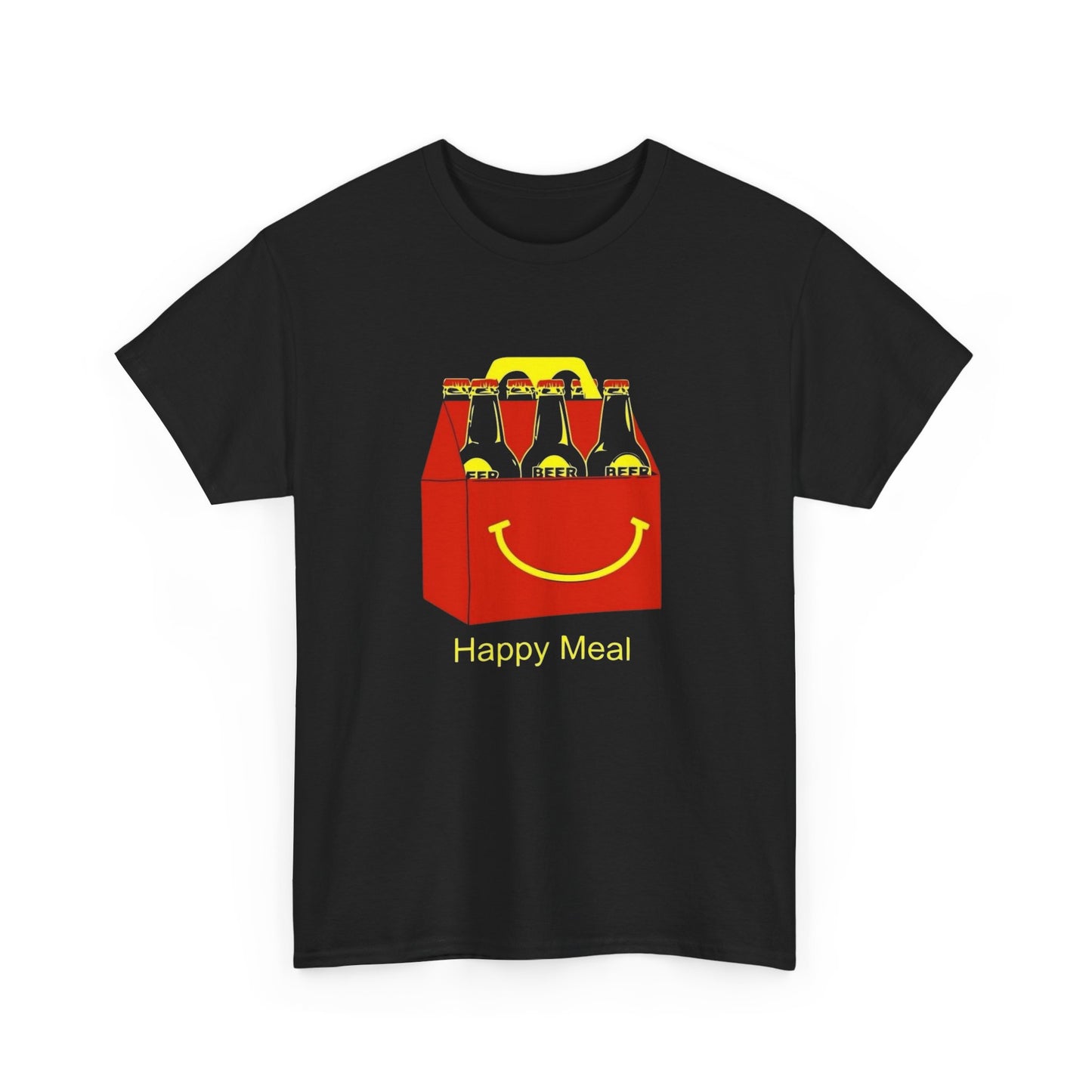 Happy Meal Beers Funny Graphic T Shirt ADULT Unisex Heavy Cotton Tee