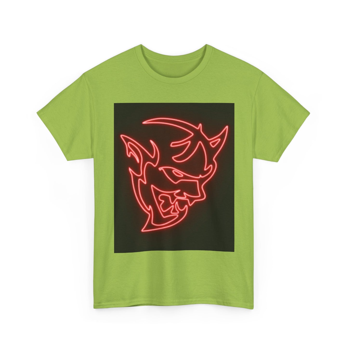 Dodge Demon Tshirt Hellcat Charger Logo Challenger Mopar Unisex Heavy Cotton Tee