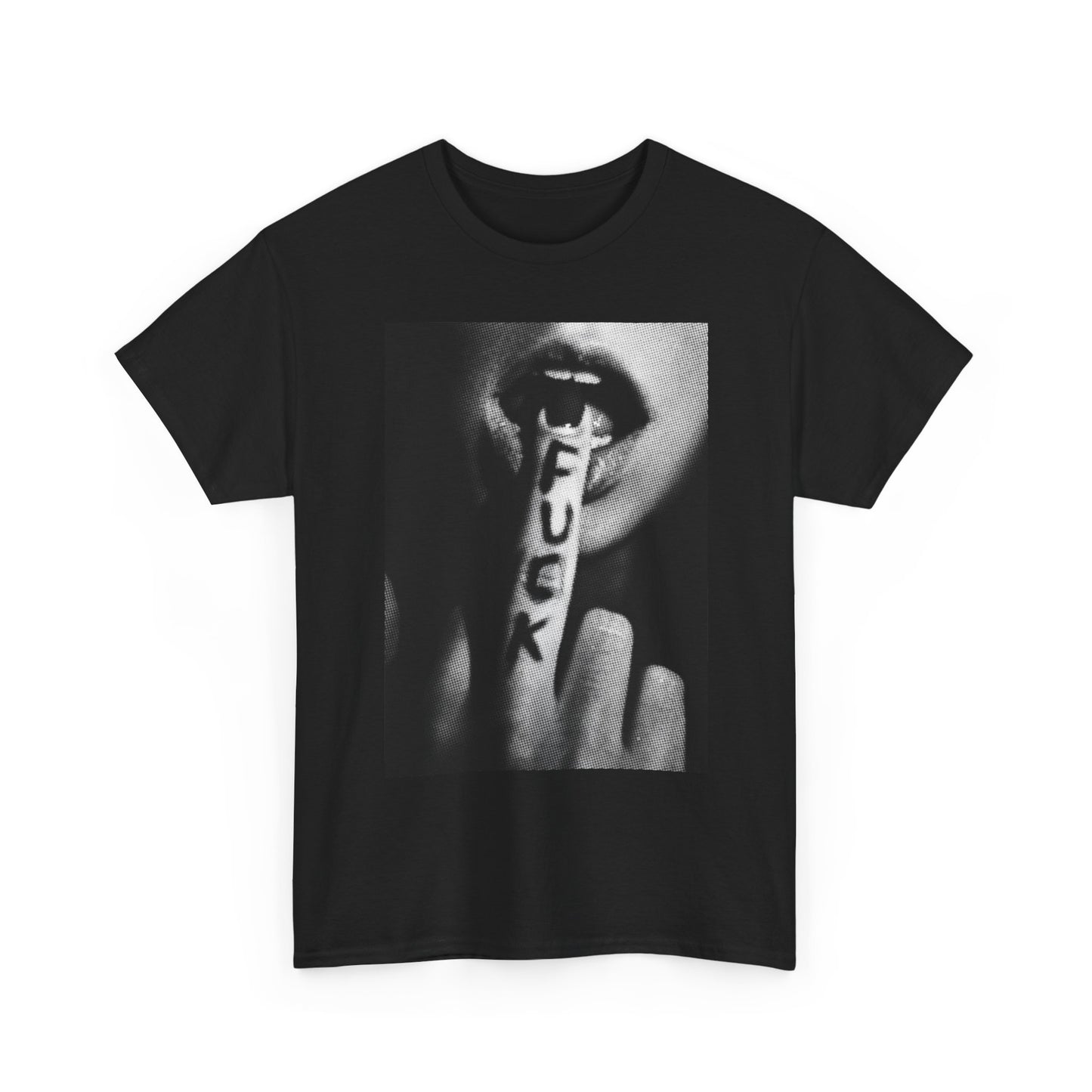 Sexy Middle Finger Graphic T Shirt Vintage Art Unisex Heavy Cotton Tee