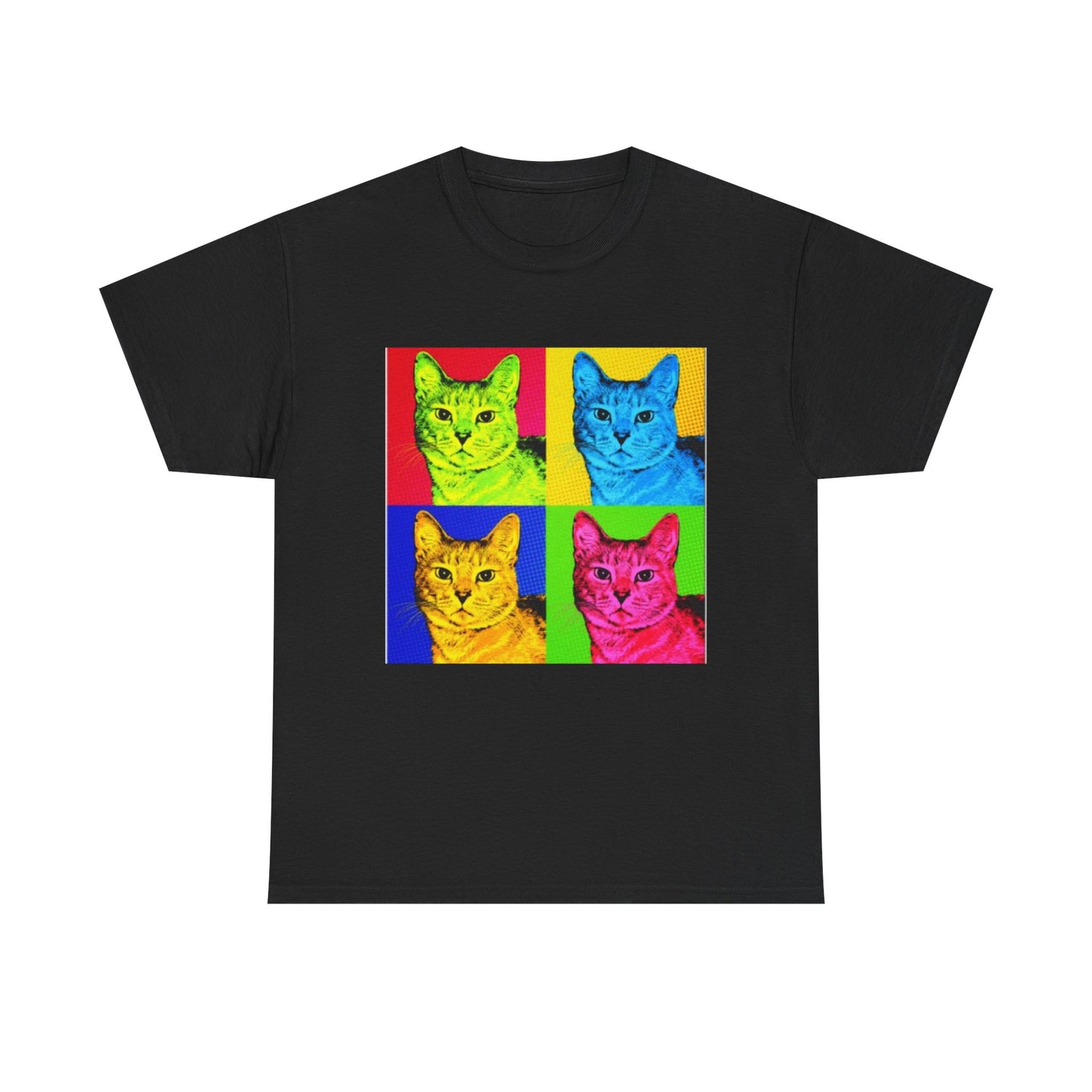Andy Warhol T Shirt Vintage Art Poster Retro 80s Unisex Heavy Cotton Tee Cats