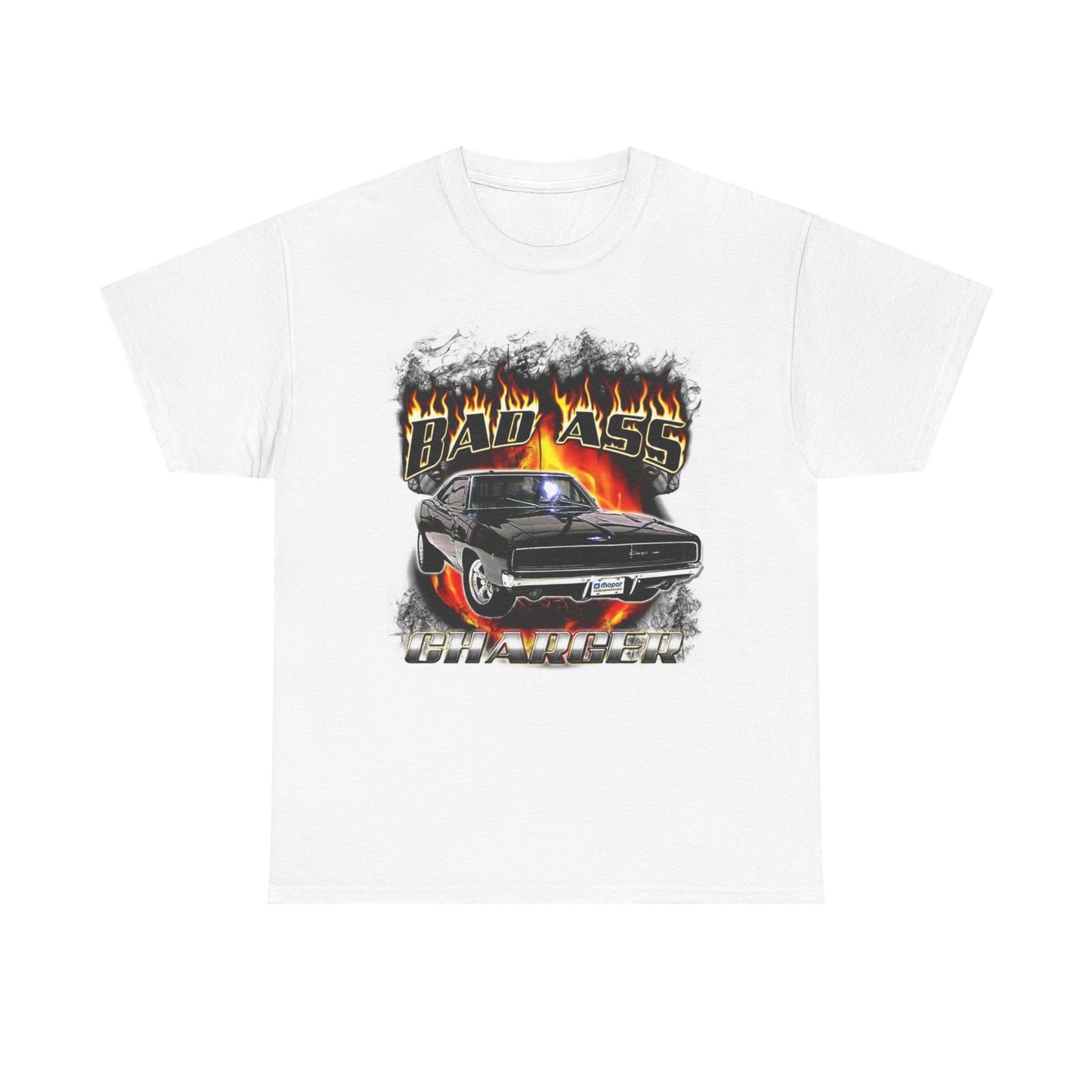 Bad Ass Charger Vintage Graphic T Shirt Adult NEW Unisex Heavy Cotton Tee