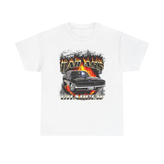 Bad Ass Charger Vintage Graphic T Shirt Adult NEW Unisex Heavy Cotton Tee