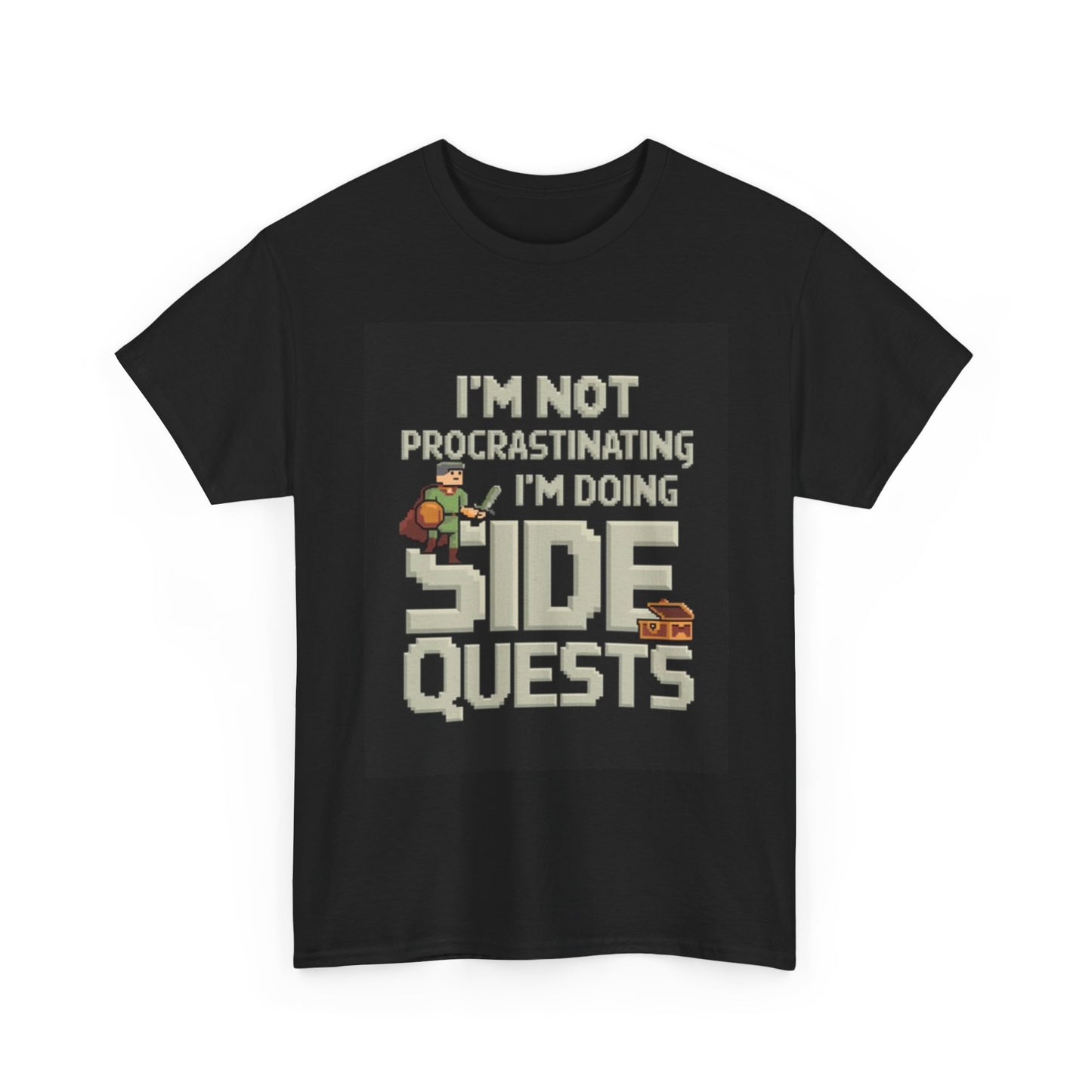 I'm Not Procrastinating I'm Doing Side Quests T Shirt Funny Unisex Heavy Cotton