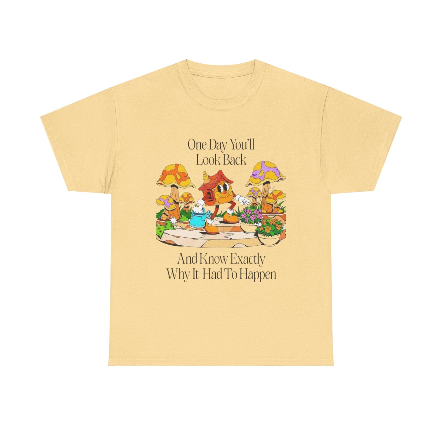 Happy Life Graphic T Shirt Unisex Heavy Cotton Tee