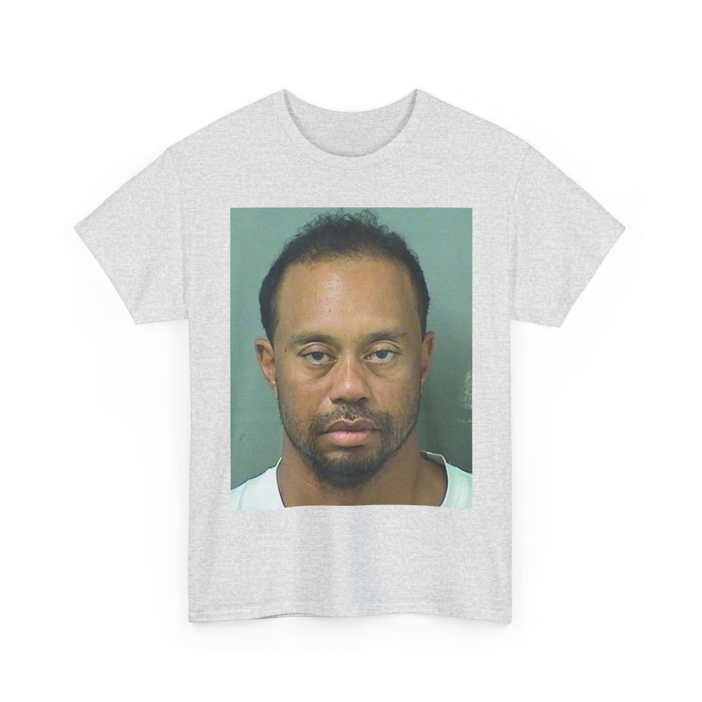Tiger Woods Tshirt Funny Mugshot Golf Masters Golfing Unisex Heavy Cotton Tee