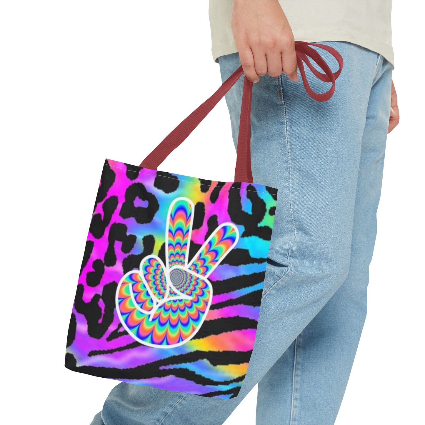 Peace Sign NEON All Over Print BRAND NEW Purse, Pocketbook,Travel Tote Bag