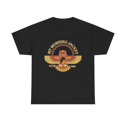 My Morning Jacket Tshirt Rock Band Owl Logo Retro Unisex Heavy Cotton Tee