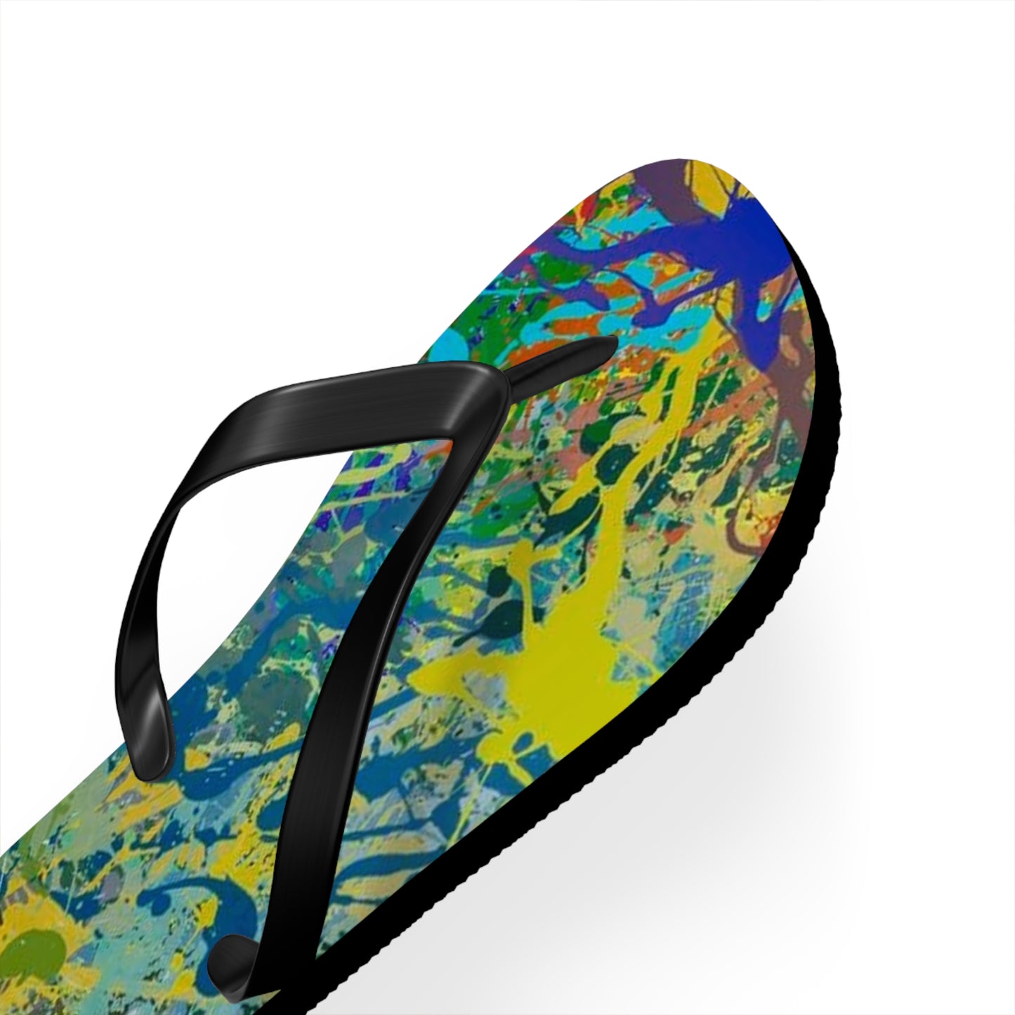 Paint Splatter Beach Sandals, Slides for Summer, Flip Flops, Water Resistant