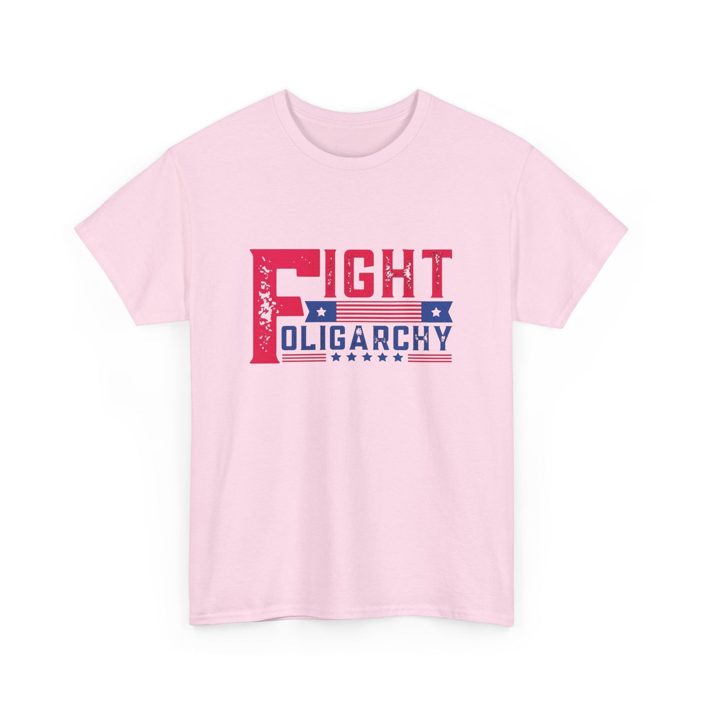 Fight Oligarchy Tour AOC Sanders Graphic T Shirt Unisex Heavy Cotton Tee