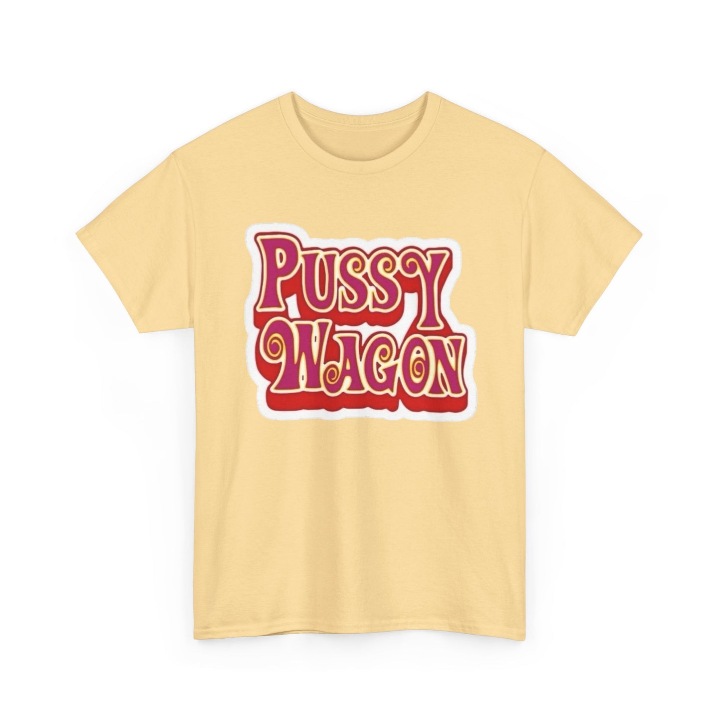 Pussy Wagon Retro Graphic T Shirt NEW Adult Regular Sizing Tee