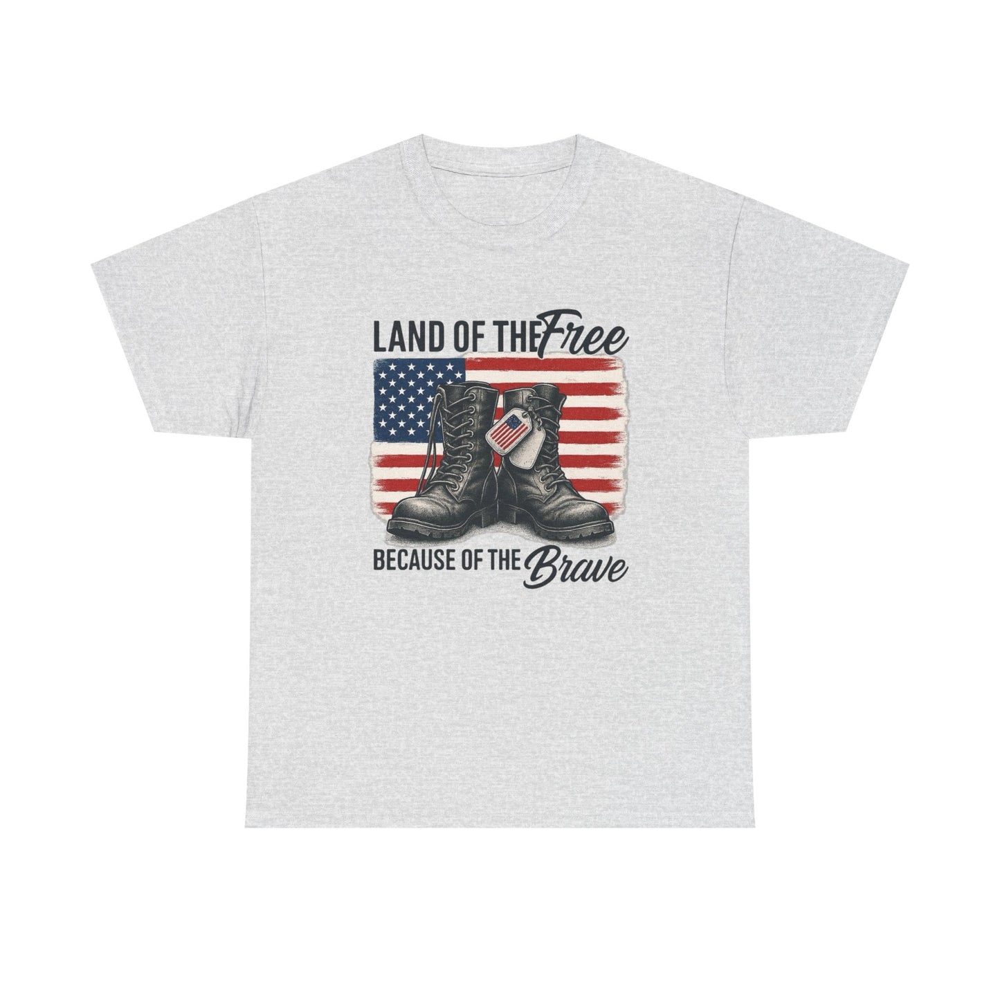 Land Of The Free Because Of The Brave USA Graphic T Shirt NEW ADULT Tee
