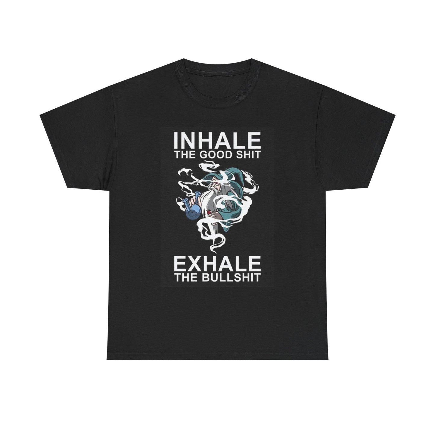 Inhale the Good Stuff Exhale The Bull T Shirt Funny Unisex Heavy Cotton Tee