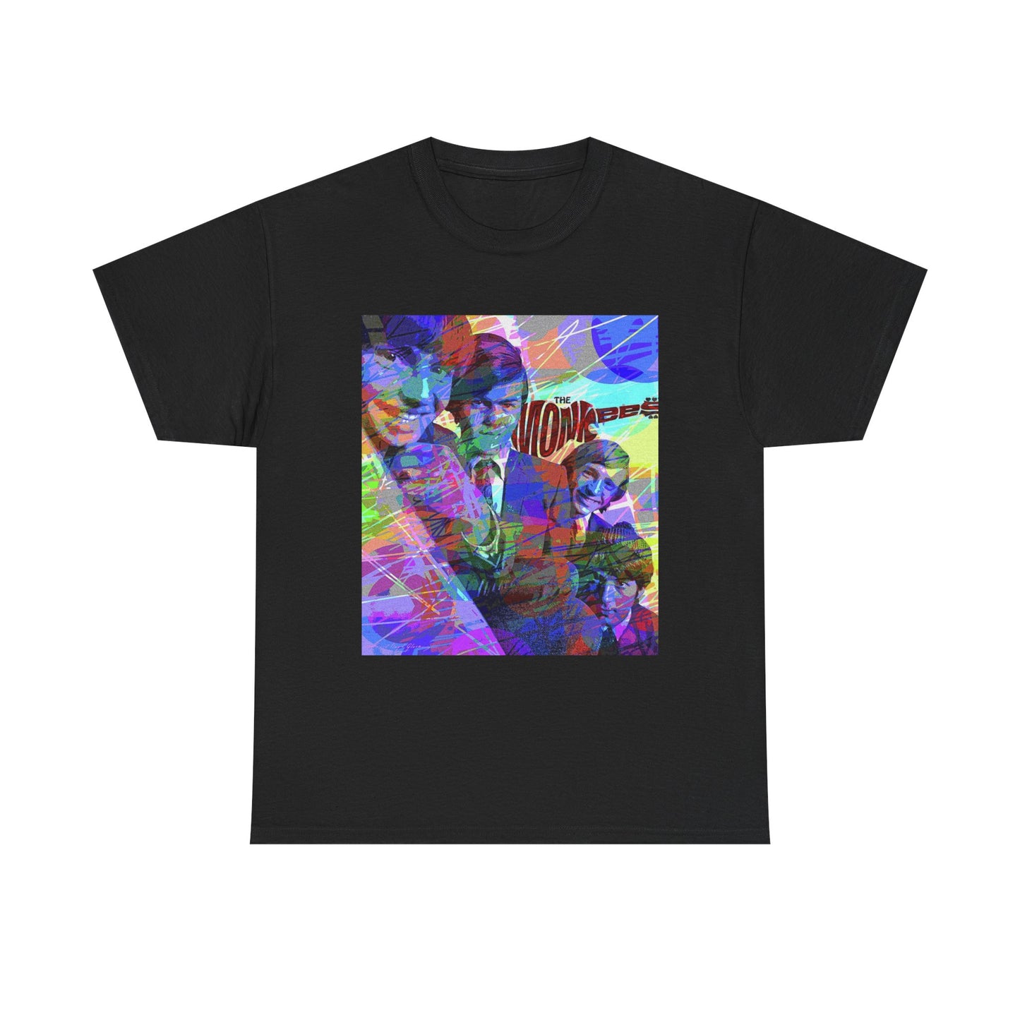 The Monkees Tshirt Vintage Rock 70s Retro Graphic Neon Poster Unisex