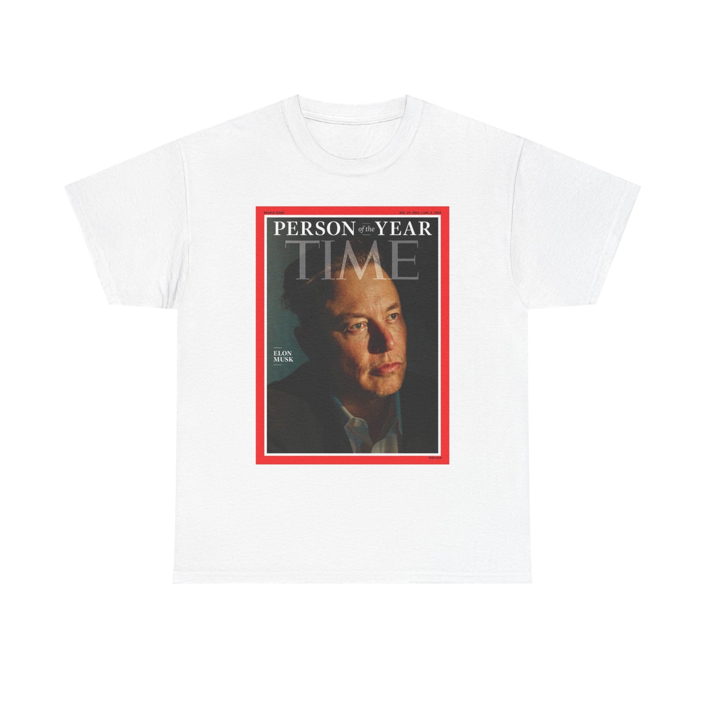 Elon Musk Graphic T Shirt Vintage Time Magazine Unisex Heavy Cotton Tee