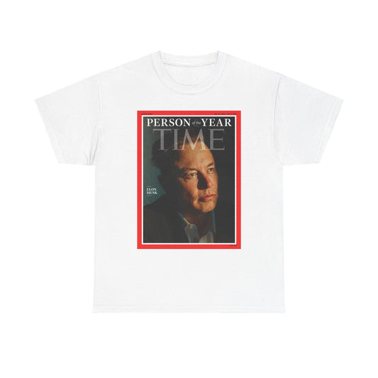 Elon Musk Graphic T Shirt Vintage Time Magazine Unisex Heavy Cotton Tee