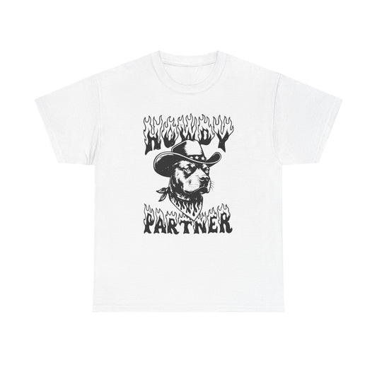 Howdy Partner Pit bull Graphic T Shirt NEW ADULT