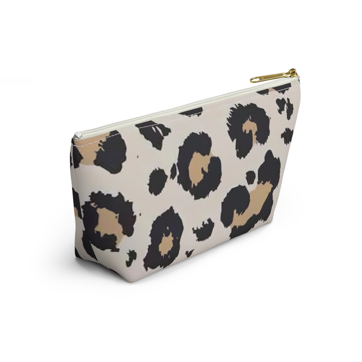 Leppard Print Animal FOUX Travel Bag Multi ColorAccessory Pouch w T-bottom