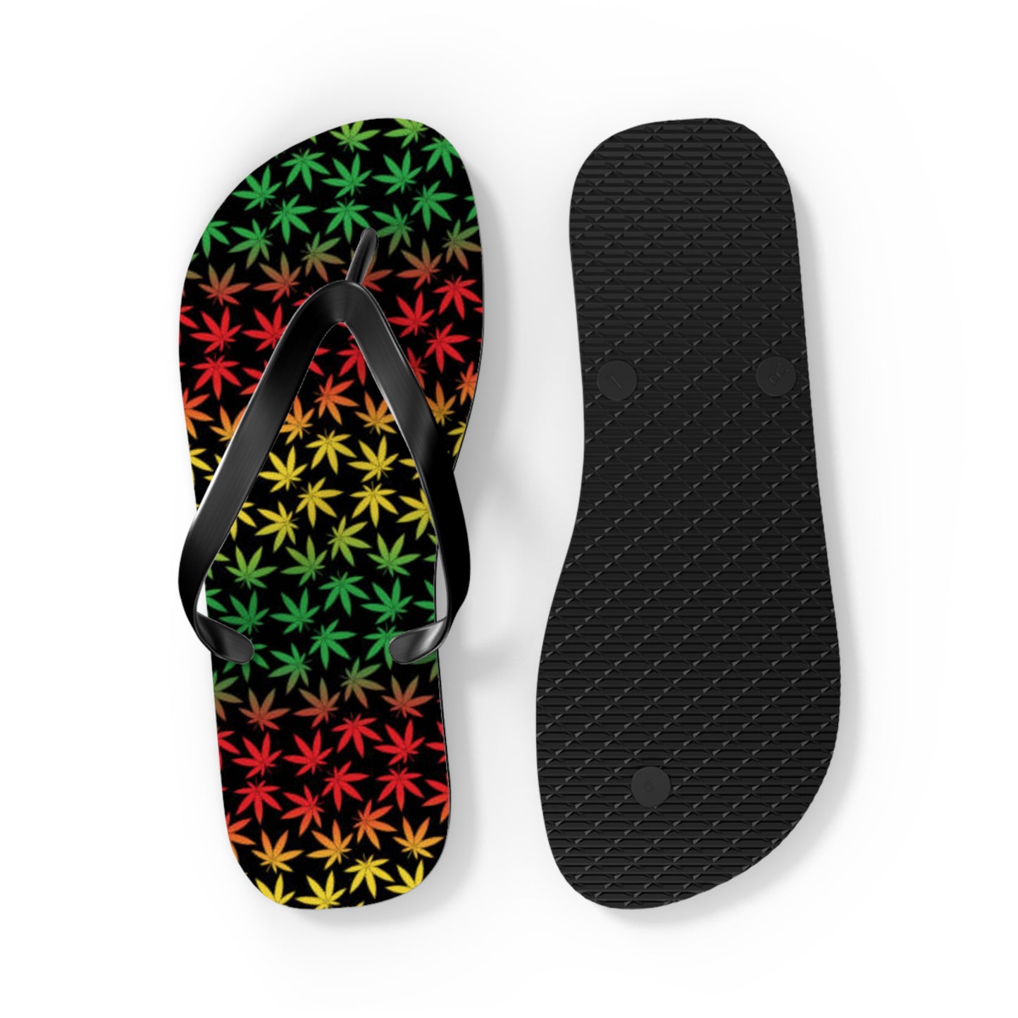 WAVES And SUN Co Sandals Jamaica Weed Flip Flops -Slides Summer Beach BRAND NEW