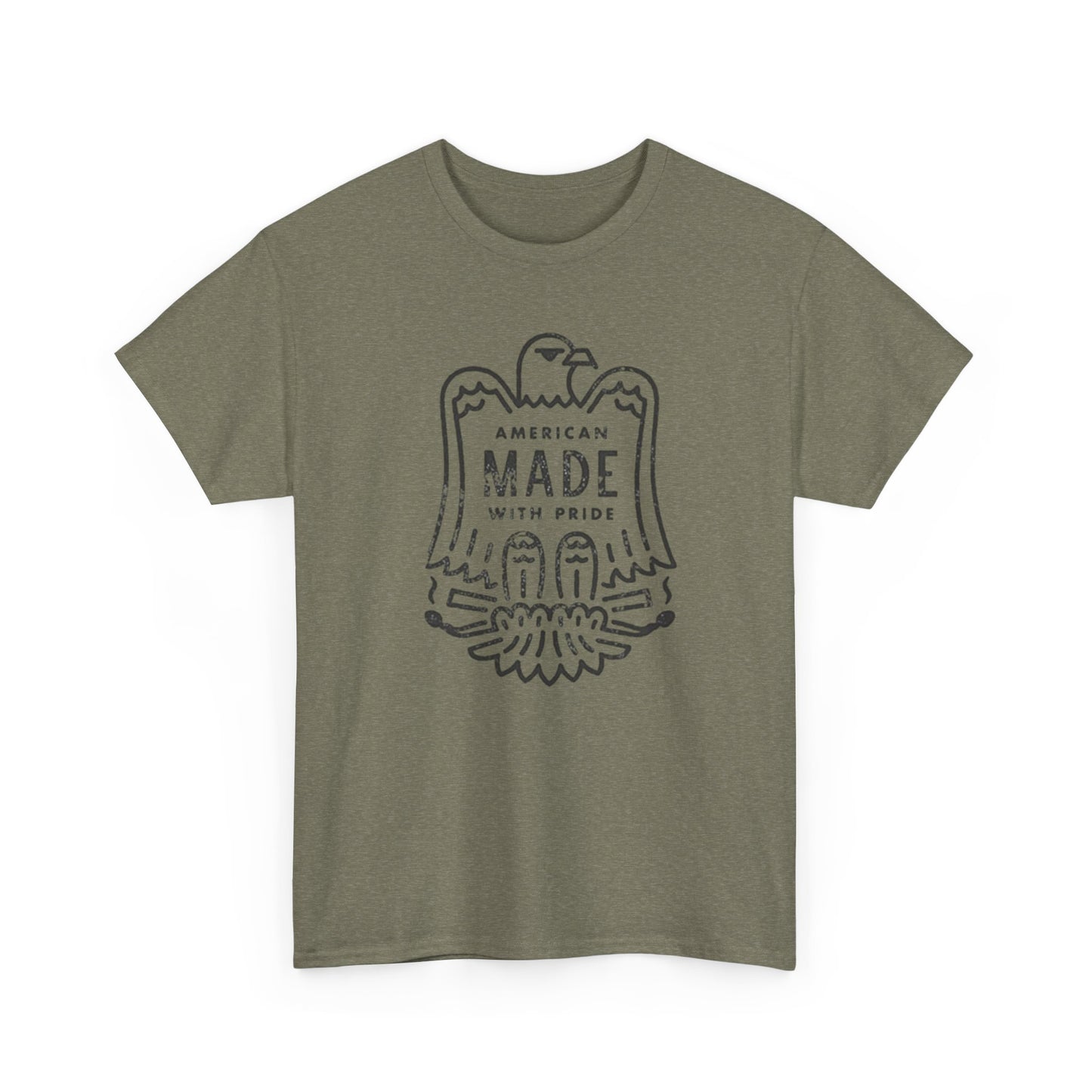 American Made With Pride Graphic T Shirt Unisex Heavy Cotton Tee Gift