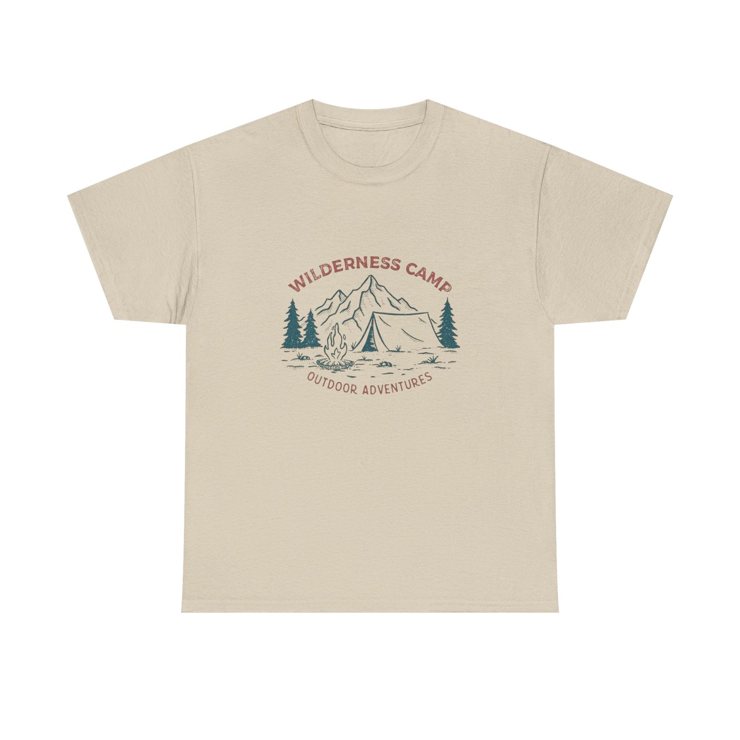 Wilderness Camp Graphic T Shirt Unisex Heavy Cotton Tee