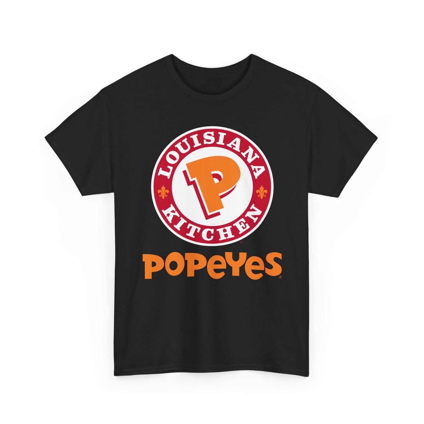 Popeyes Fried Chicken Graphic T Shirt Funny Retro Unisex Heavy Cotton Tee