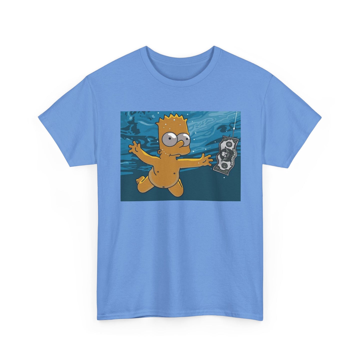 Simpsons T-shirt vintage nirvana retro art funny graphic Unisex Heavy Cotton Tee