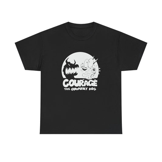Courage The Cowardly Dog Graphic T Shirt NEW Vintage Unisex Heavy Cotton Tee