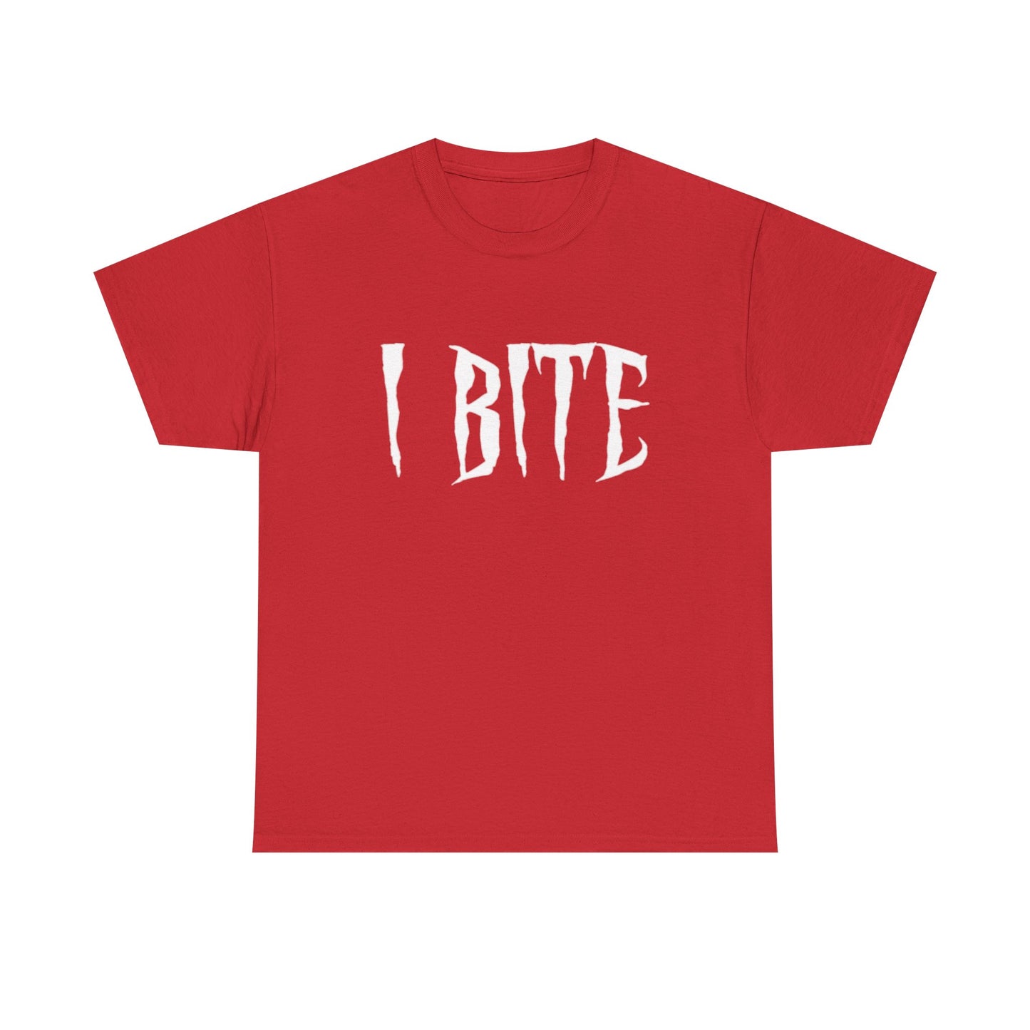 I Bite Shirt Funny Joke Graphic Vampire Dad Humor Unisex Heavy Cotton Tee