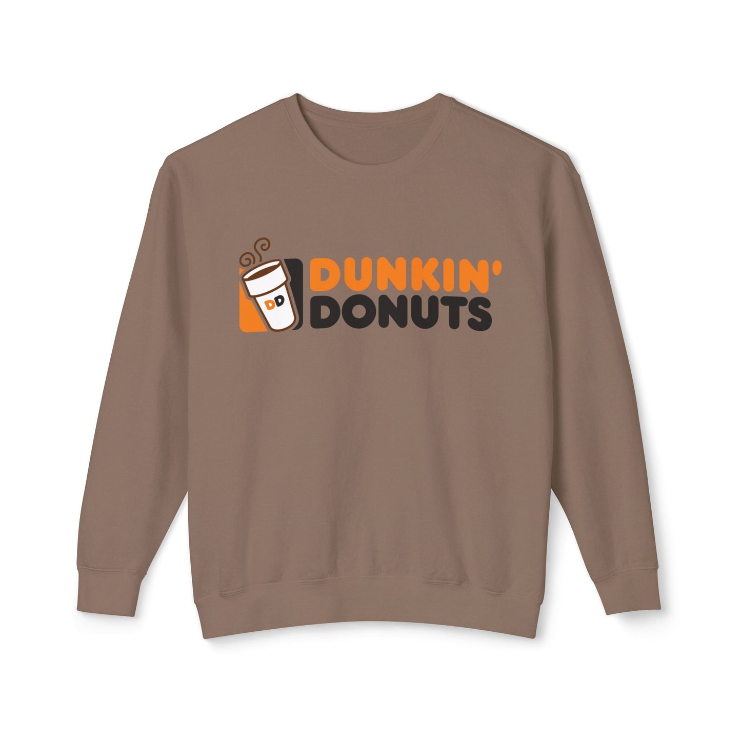 Dunkin Donuts Graphic Retro Logo Coffee Lover Lightweight Crewneck Sweatshirt