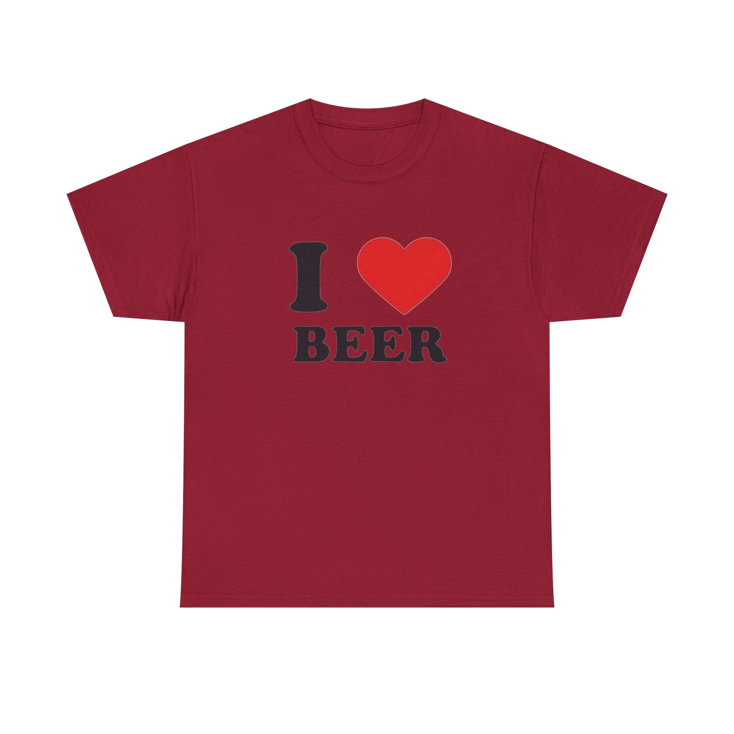 I Love Beer Graphic T Shirt NEW Unisex Heavy Cotton Tee