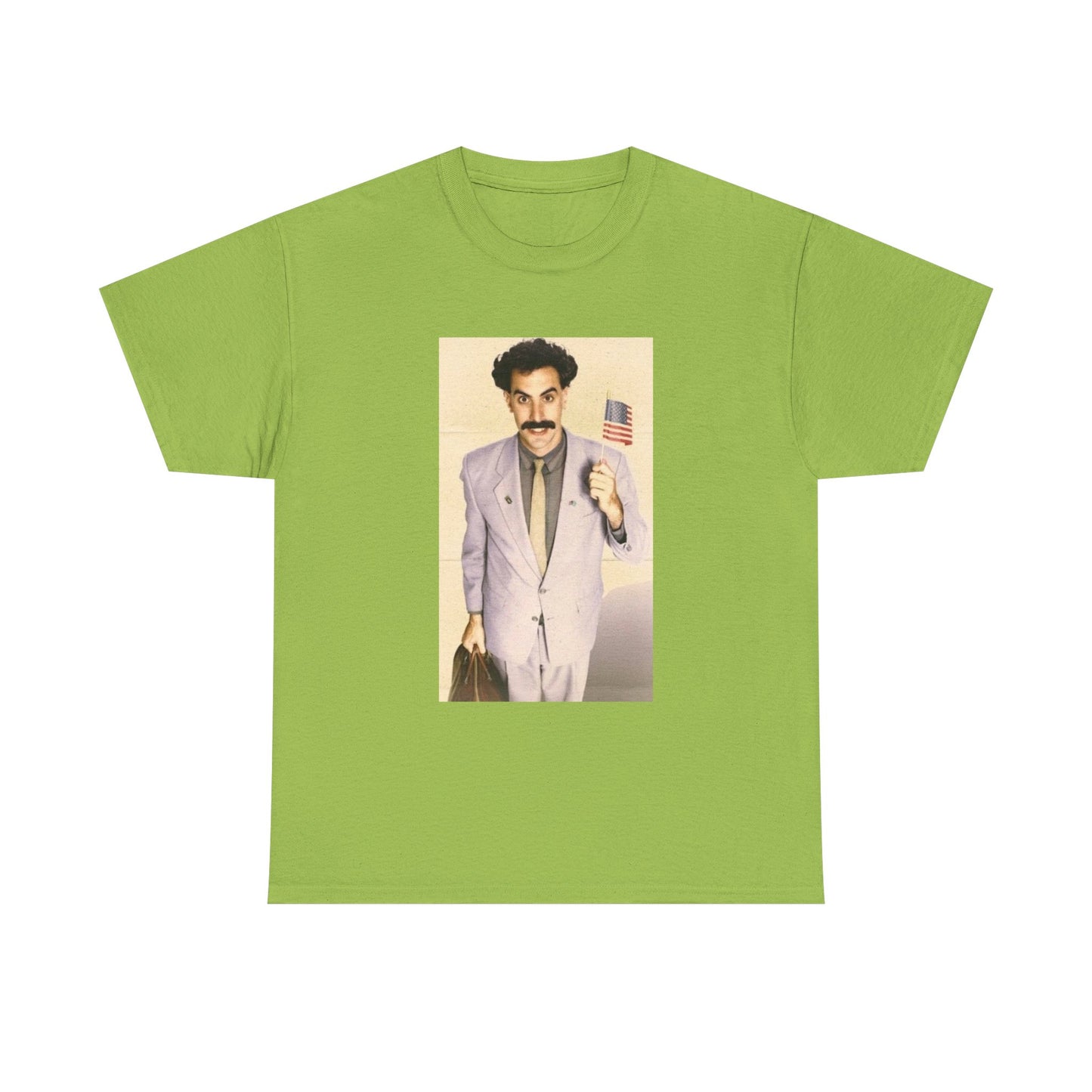 Borat Comes to America Tshirt Funny Comedy Movie Unisex Heavy Cotton Tee