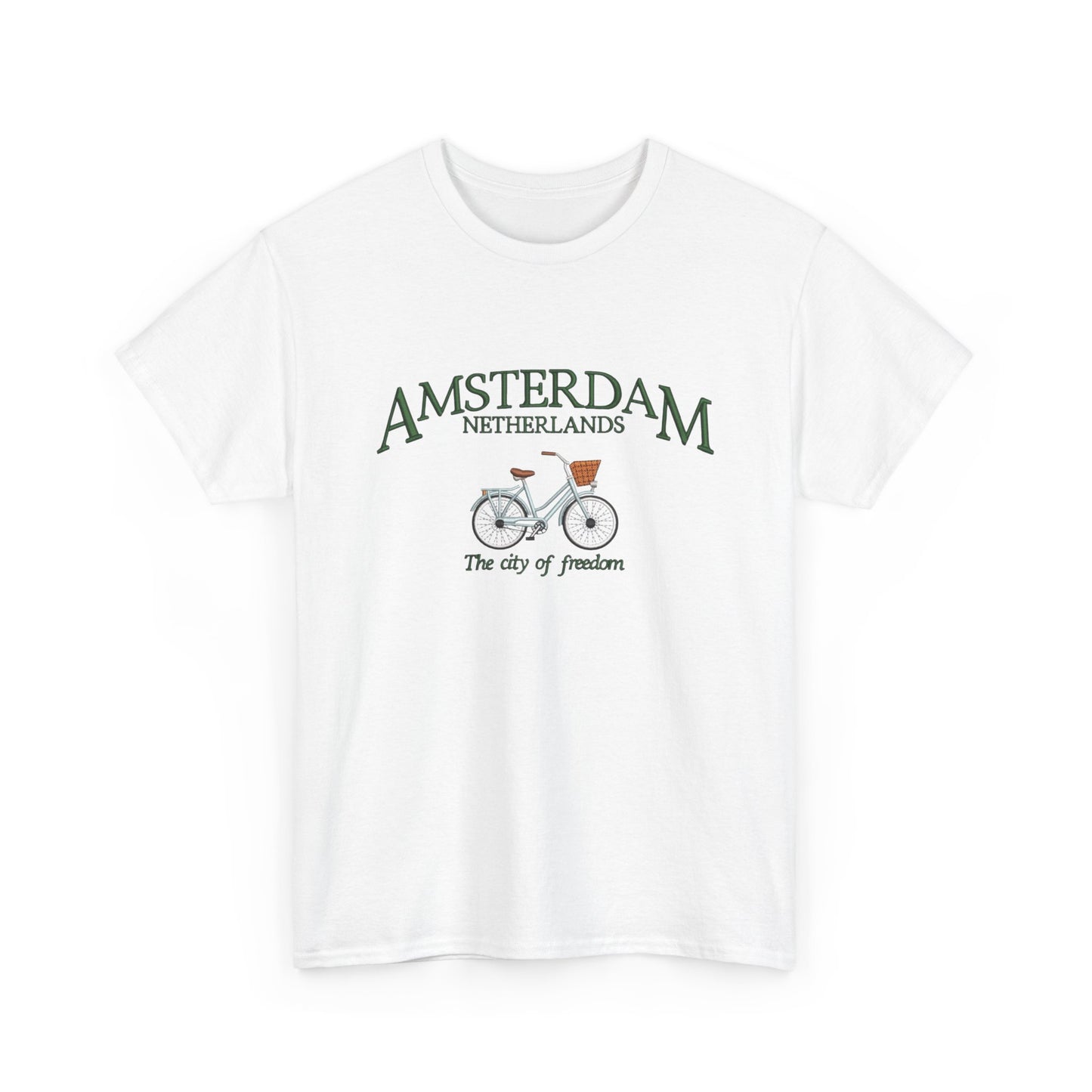Amsterdam The City Of Freedom Graphic T Shirt NEW Unisex Heavy Cotton Tee