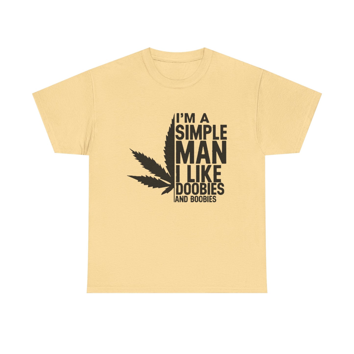 Doobies And Boobies Funny Weed T-Shirt Unisex Heavy Cotton Tee Gift New