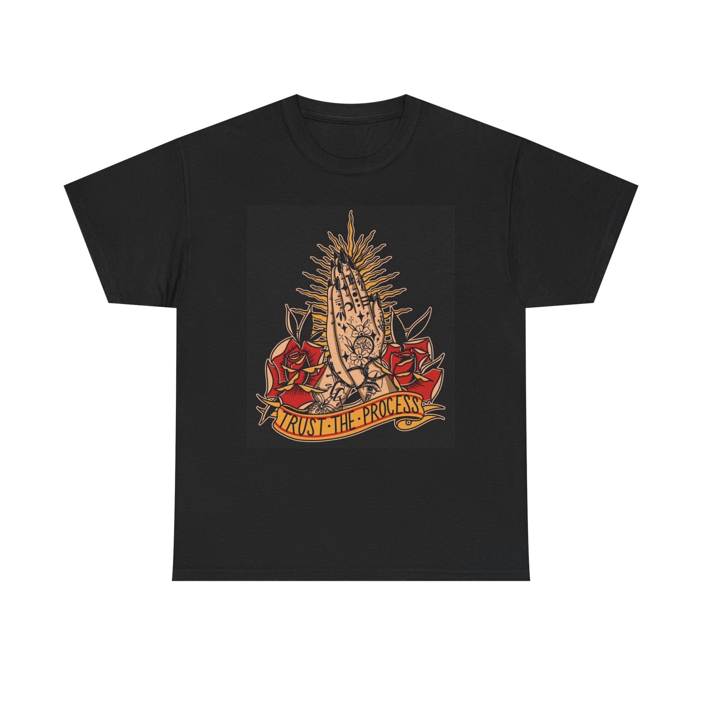 Sailor Jerry Trust The Process Graphic T Shirt Vintage Unisex Heavy Cotton Tee