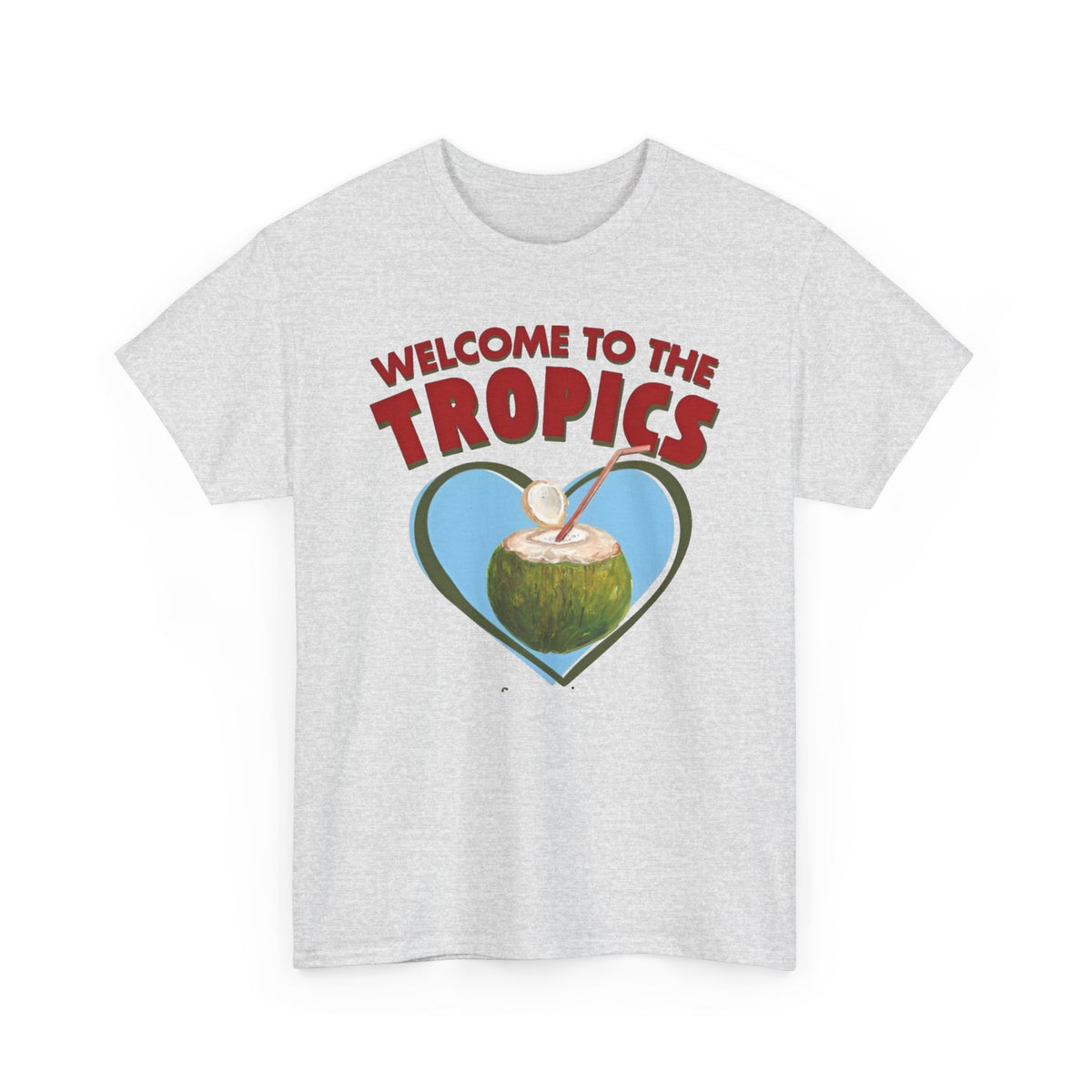 Welcome to the Tropics Coconut Heart T-Shirt Men's Graphic Tee