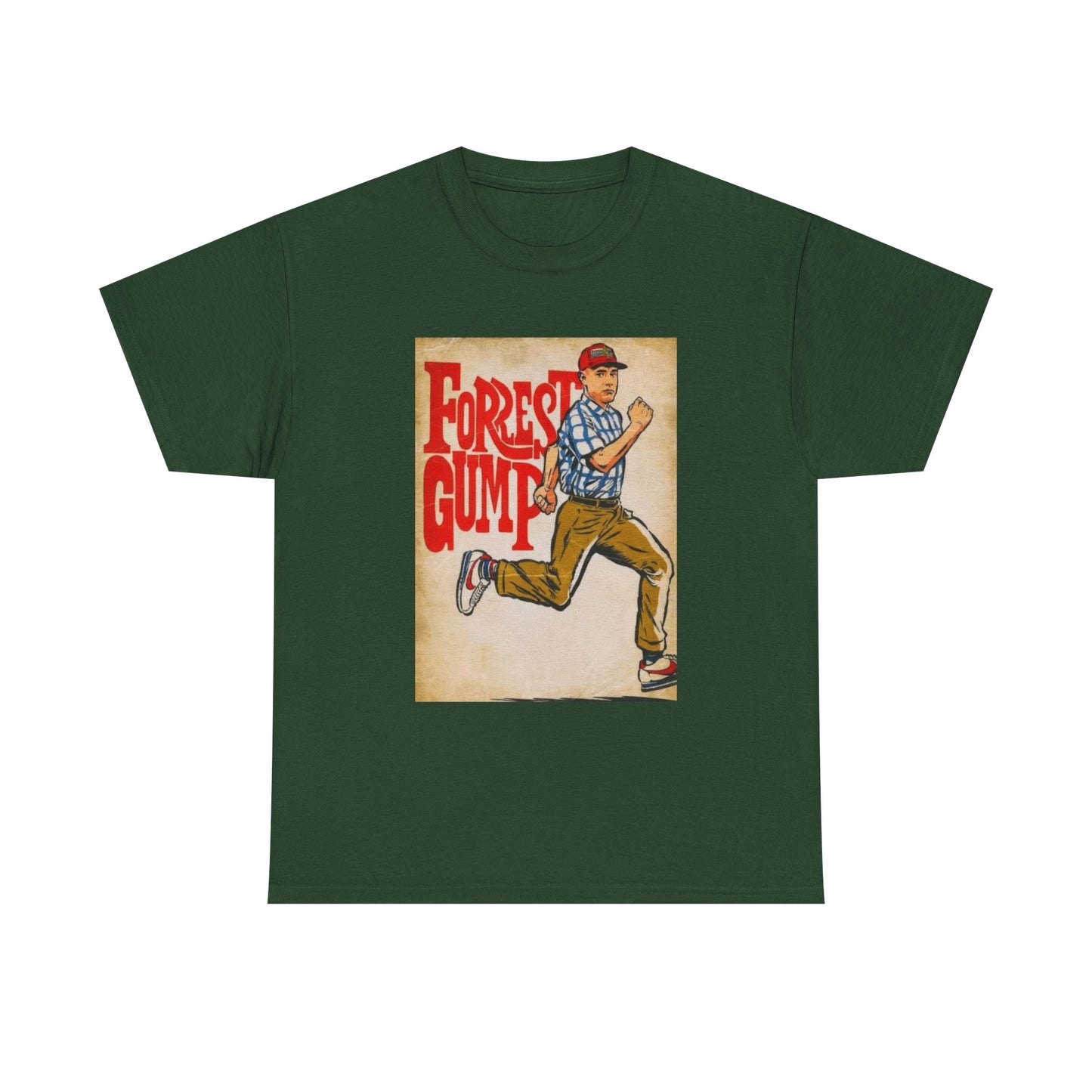 Forrest Gump Tshirt Vintage Retro Movie Poster Unisex Heavy Cotton Tee