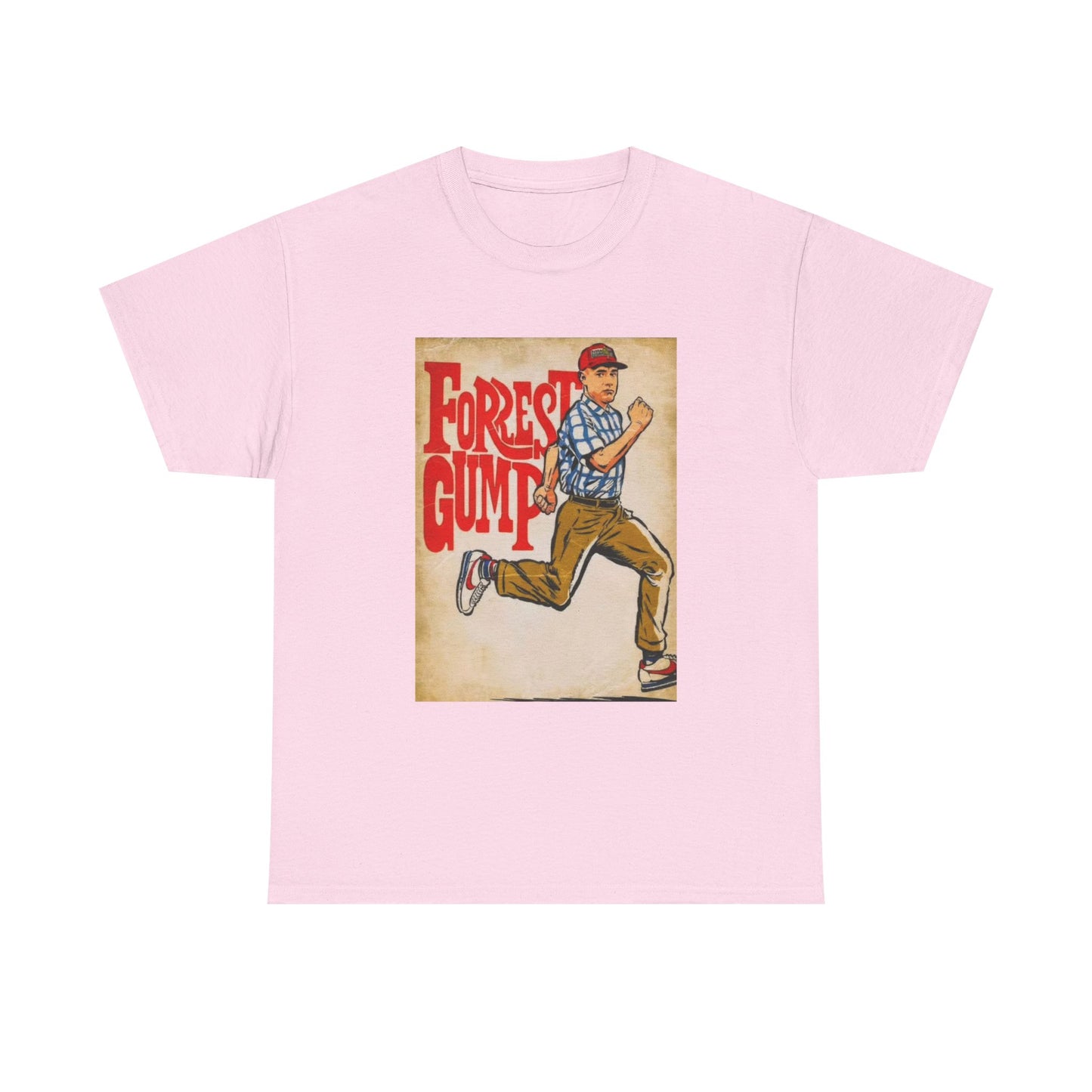 Forrest Gump Tshirt Vintage Retro Movie Poster Unisex Heavy Cotton Tee