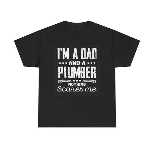 I'm A Dad And A Plumber Graphic T Shirt Funny Unisex Heavy Cotton Tee