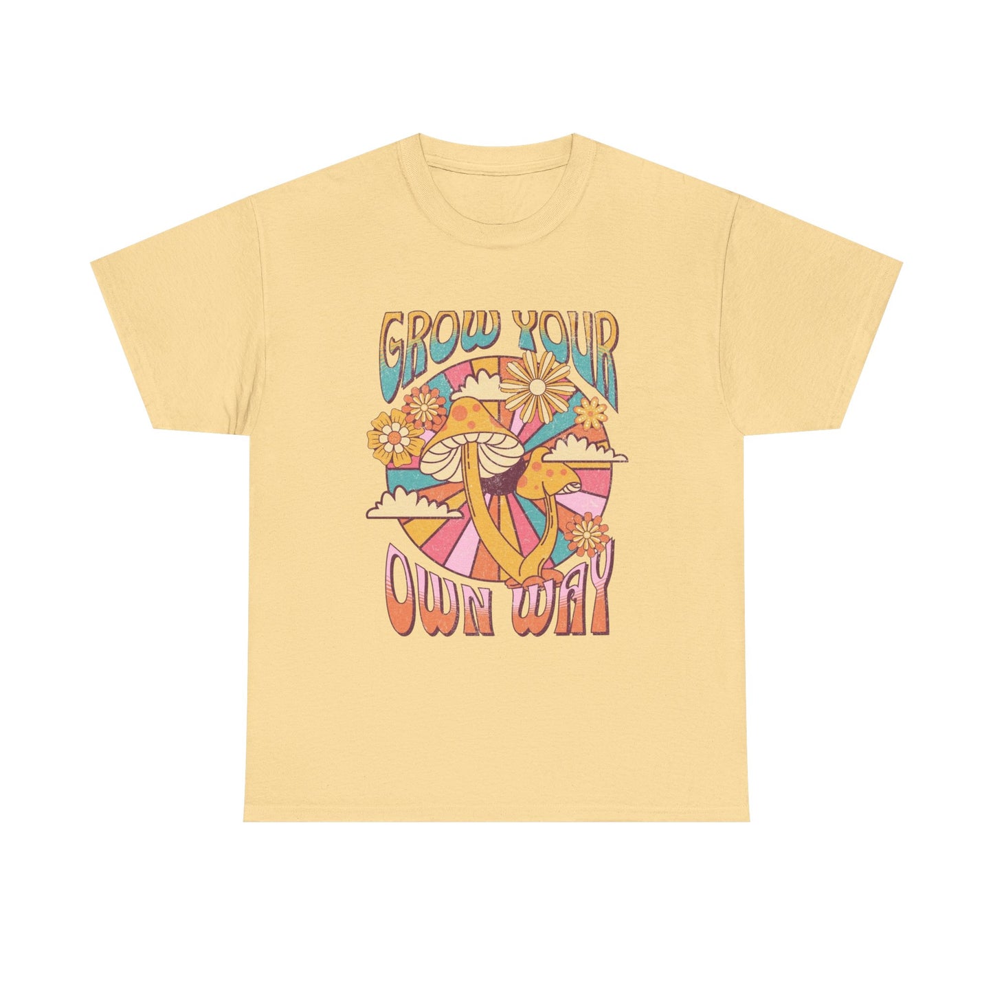 Grow Your Own Way Mushrooms Graphic T Shirt NEW ADULT TEE