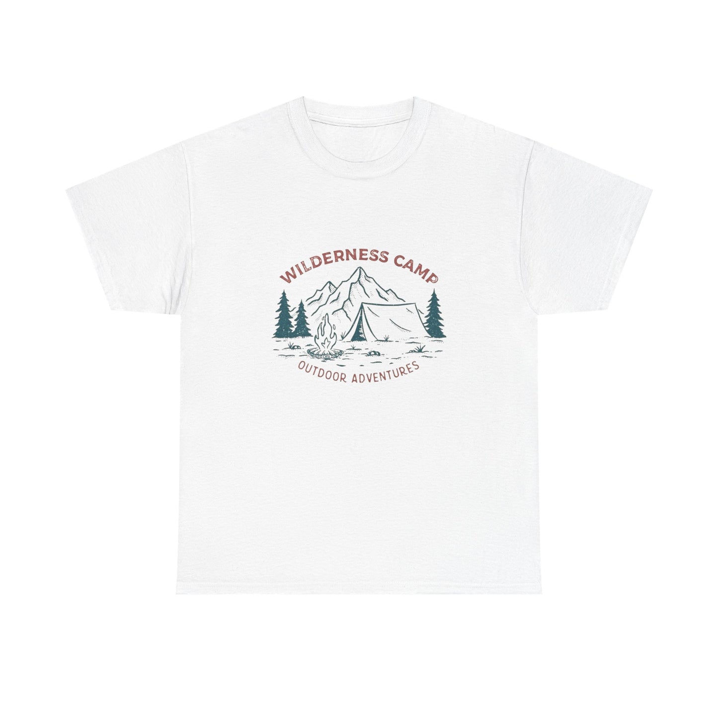 Wilderness Camp Graphic T Shirt Unisex Heavy Cotton Tee
