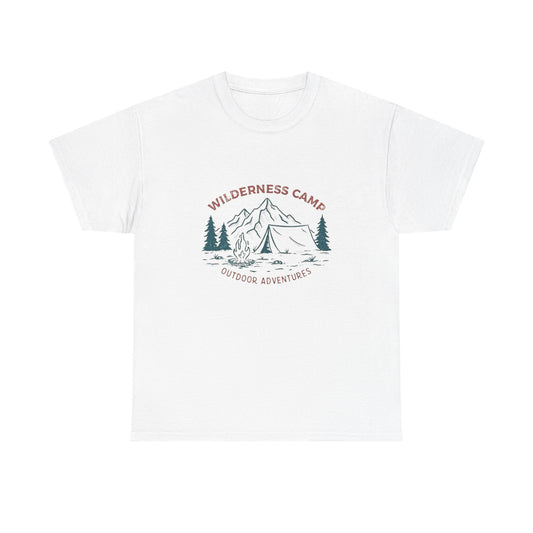 Wilderness Camp Graphic T Shirt Unisex Heavy Cotton Tee