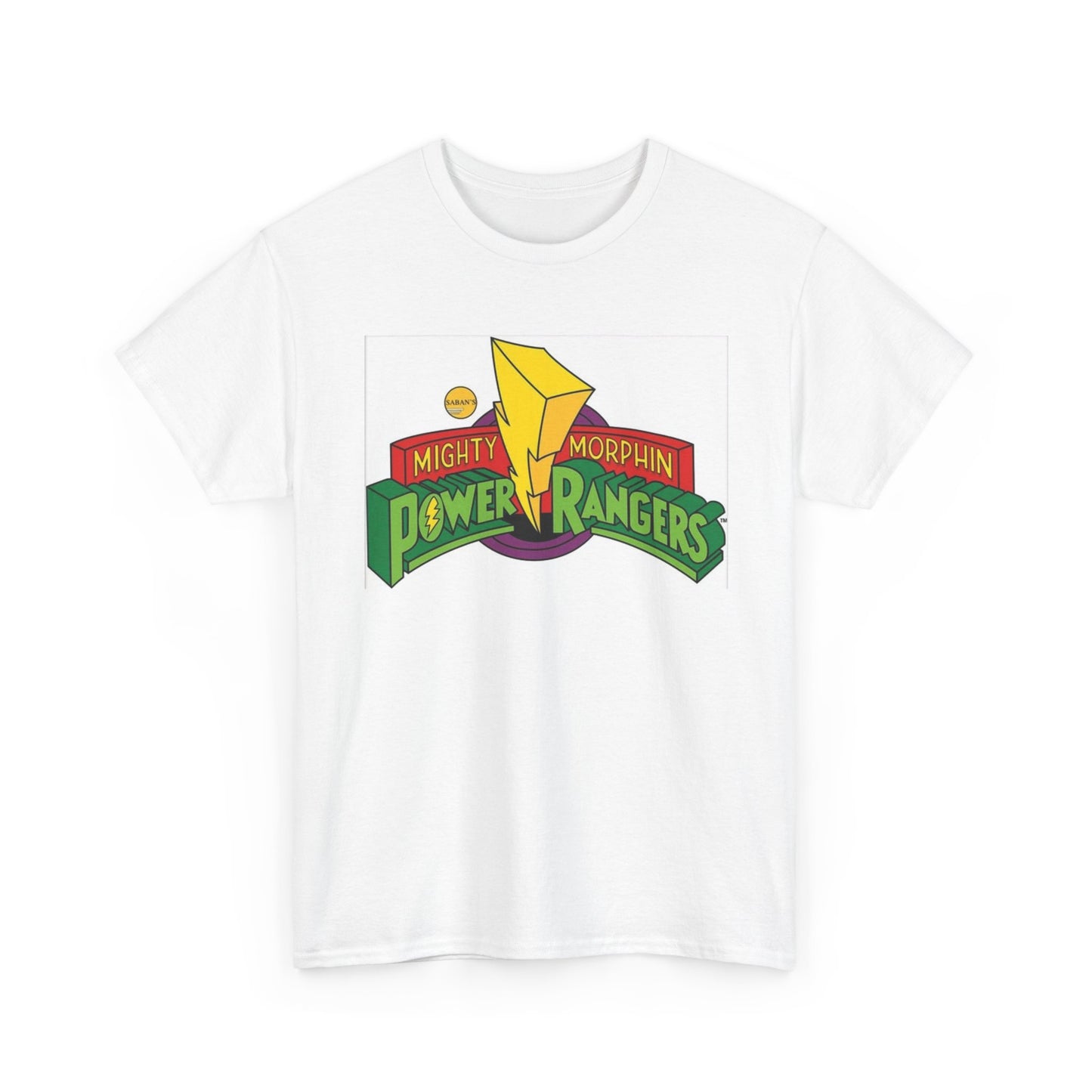 Power Rangers Tshirt Vintage 90s Kids Retro Tv Shows Unisex Heavy Cotton White