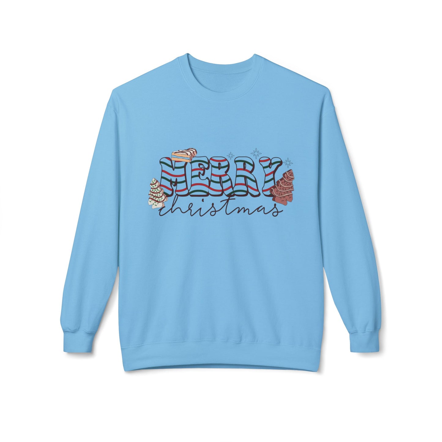 Christmas Tree Cakes Sweater Funny NEW Unisex Fleece Crewneck Sweatshirt