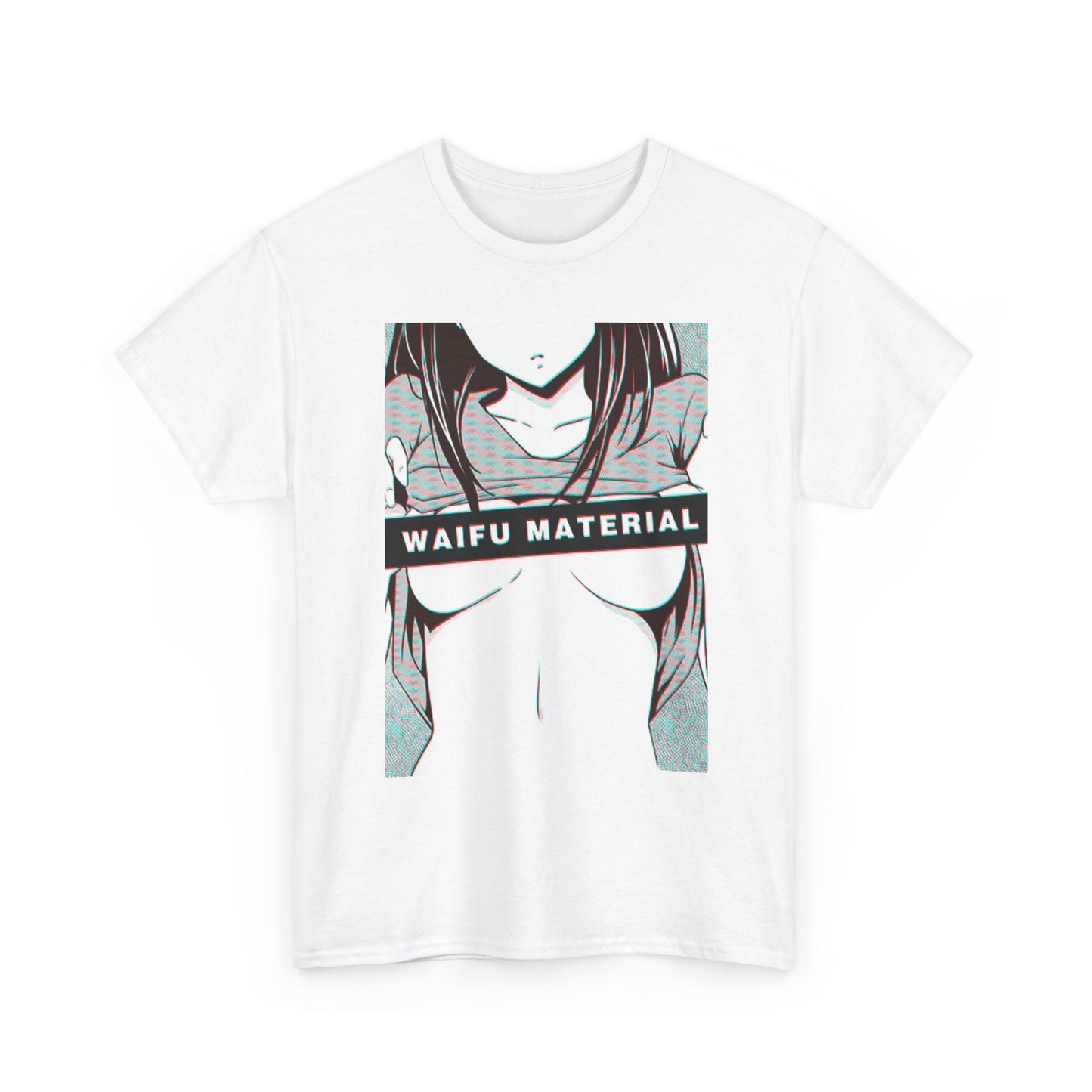 Waifu Material Graphic T Shirt Anime Comic Unisex Heavy Cotton Tee