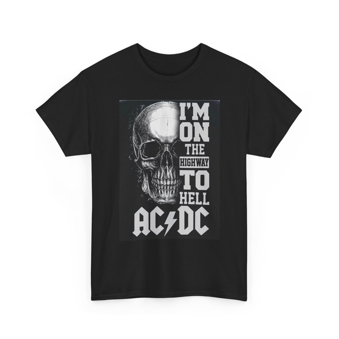 ACDC Highway To Hell Graphic T Shirt Vintage Rock Unisex Heavy Cotton Tee