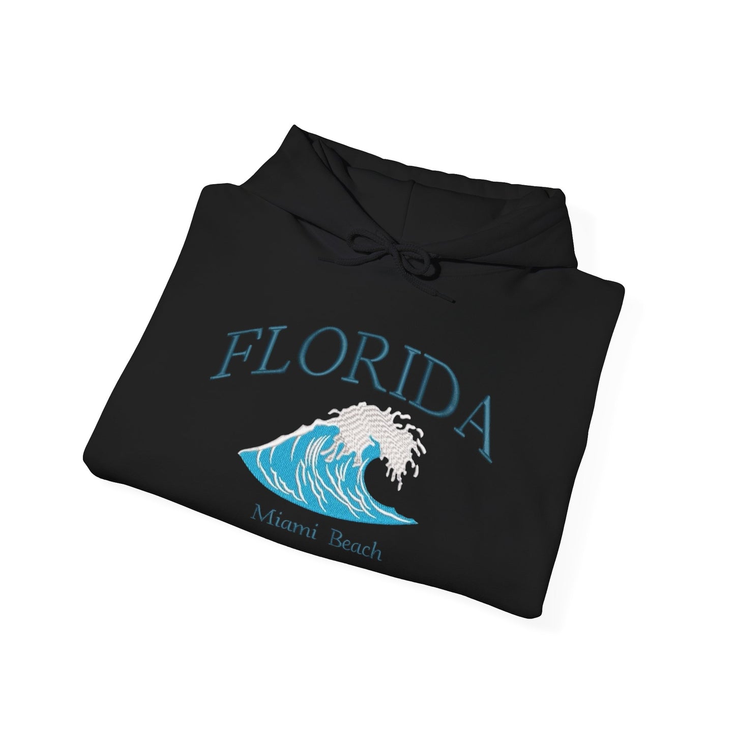 Florida Miami Beach Retro Graphic Hoodie Heavy Blend Sweatshirt NEW