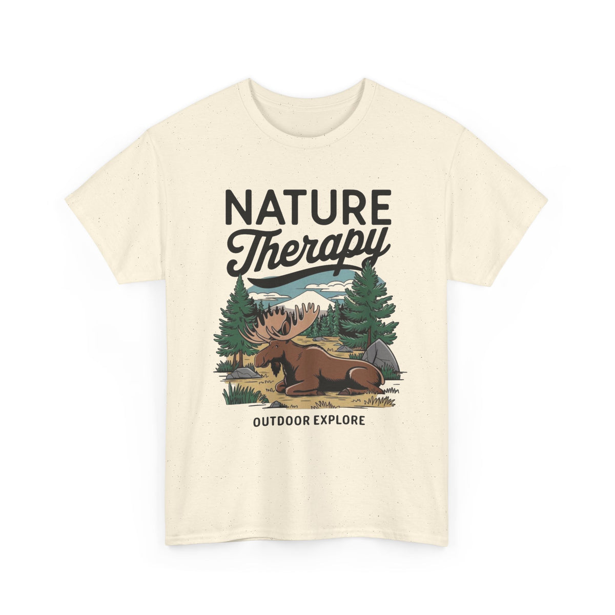 Nature Is Therapy Graphic T Shirt Men's Heavy Cotton Tee