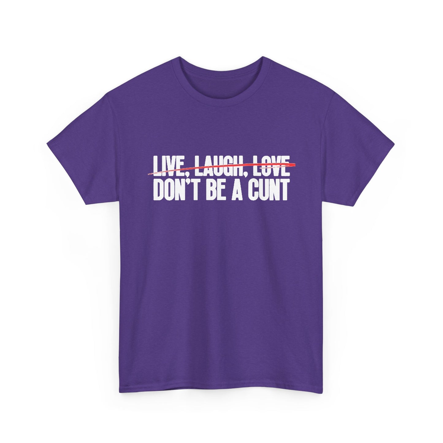 Live Laugh Love Funny Graphic T Shirt Comedy Gift Unisex Heavy Cotton Tee